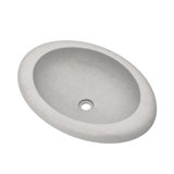 Cuyama Slate Stone Handmade Oval Drop-In Bathroom Sink