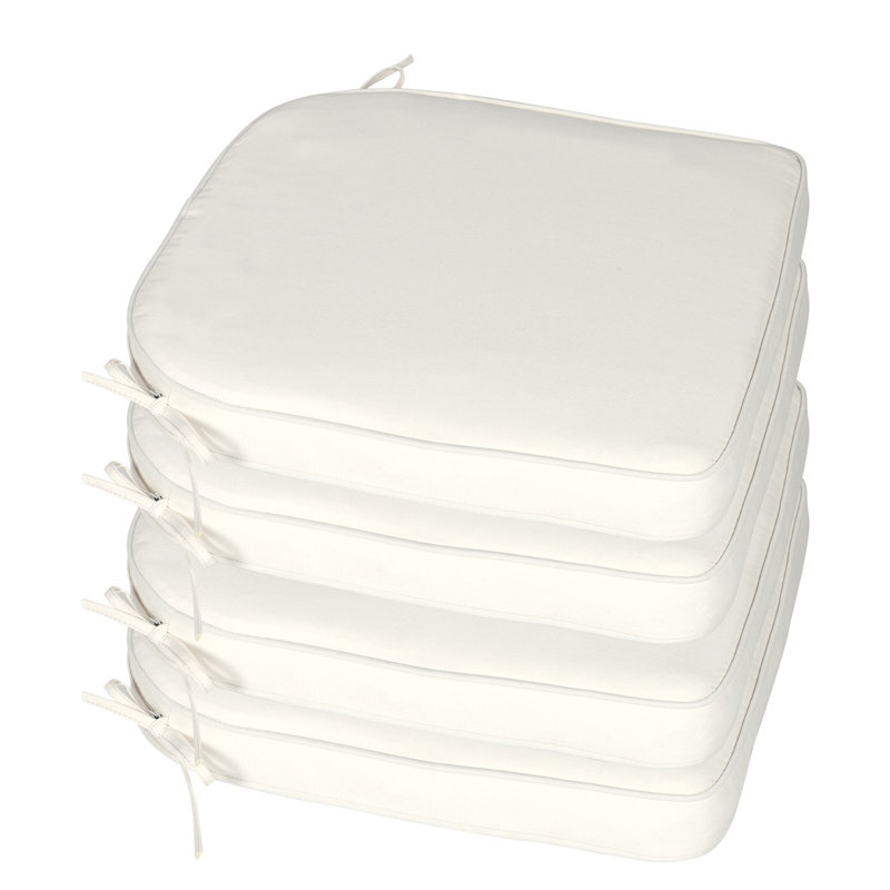 Outdoor Chair Seat Cushion, 20" W x 19" D, Ivory