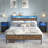 Farino Metal Standard Bed with Shelves-1998305210-1998305215