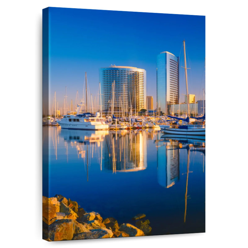 Reflet de la jetée de San Diego, H 12 po x l 8 po