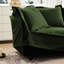 Canapé de cinéma maison 2 places avec repose-pieds en chenille