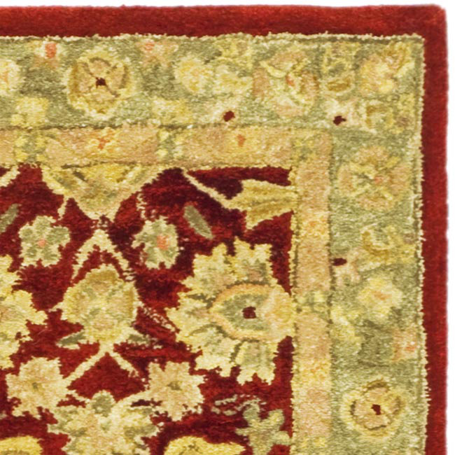 Coltun Hand-Tufted Wool Red/Moss Area Rug