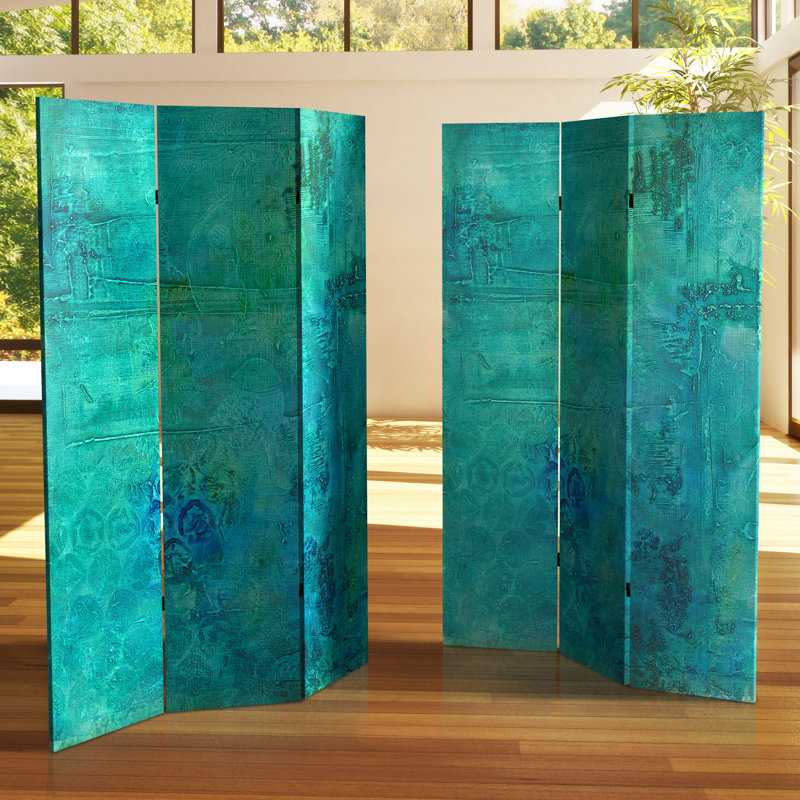 3 Panel Room Divider, Green