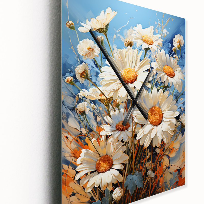 Horloge murale bamber - marguerites, Petit