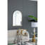 Miroir arqué avec cadre en métal doré