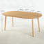 Table extensible, table à manger, table de bureau, table basse, pieds en bois, plateau en panneau de fibres à densité moyenne, 100/140 / 180x100x75cm, couleur chêne-305040623-305040626