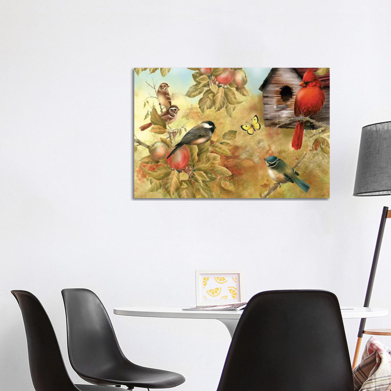 Of Apples And Songbirds - Wrapped Canvas Painting, 101.6 cm H x 66.04 cm W x 1.91 cm D