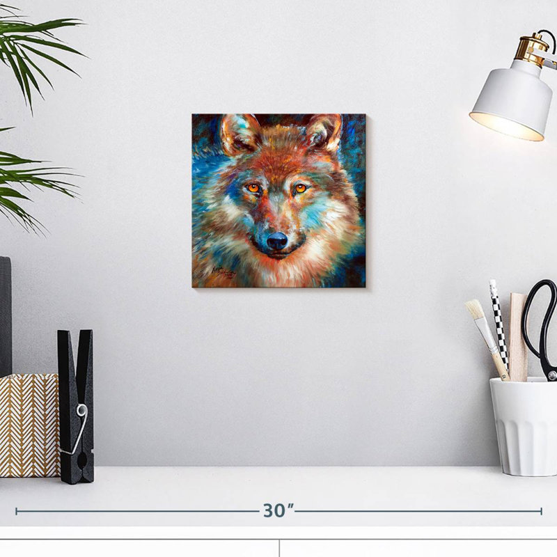 Crowle Timber Wolf Abstract, 10" H x 10" W