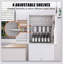 Garde-manger autoportant avec tiroir, 2 armoires, 6 tablettes de porte et tablettes réglables pour un rangement polyvalent et un style campagnard