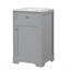 Meuble-lavabo de salle de bain avec lavabo, armoire de salle de bain avec porte à fermeture douce, support de rangement et tablette réglable