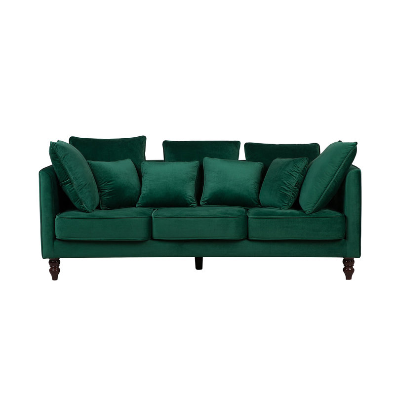 Pittsfield Velvet Sofa, Emerald Green