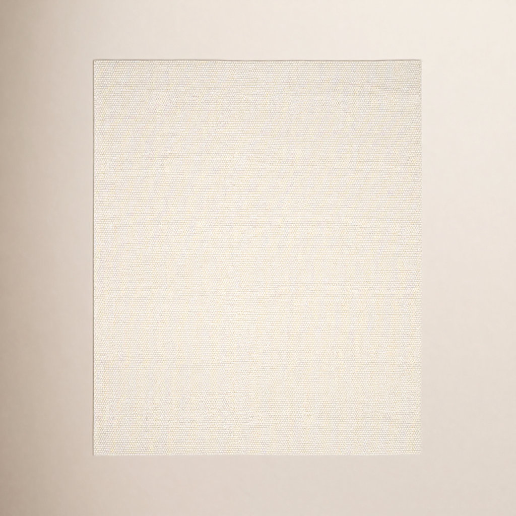 Elle Ivory Hand-Woven Wool Rug, Rectangle 6' x 9'