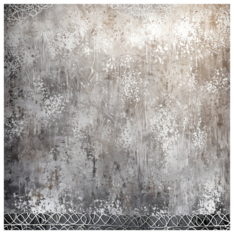Silver Abstract Texture Shower Curtains Extra Long, 70in W x 84in H