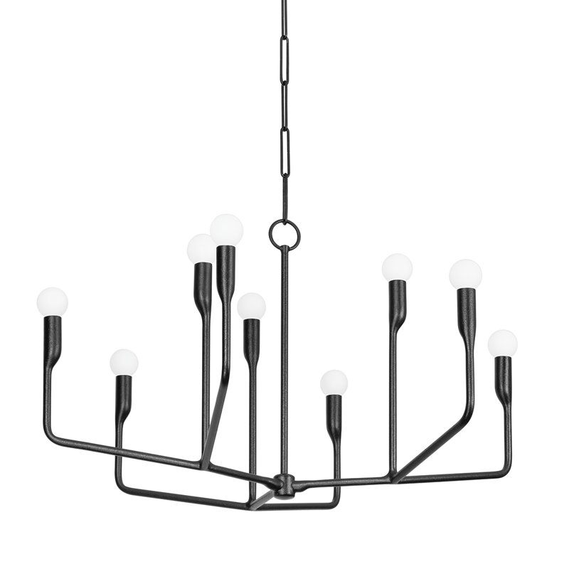 9 - Light Chandelier, Forged Iron