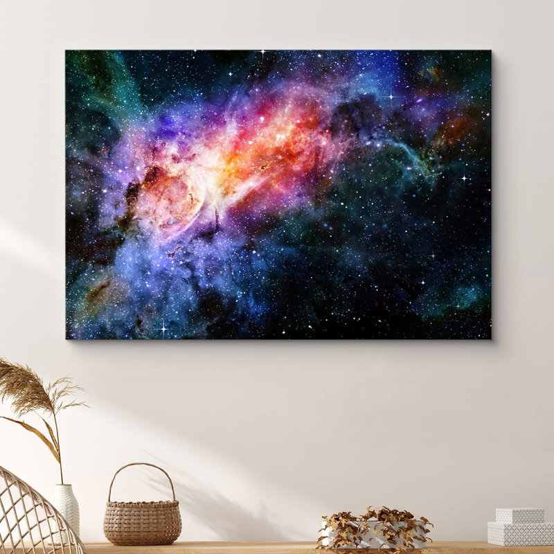 «Mauve, orange et rouge nébuleuse de l'espace» sur, H 16 po x l 24 po
