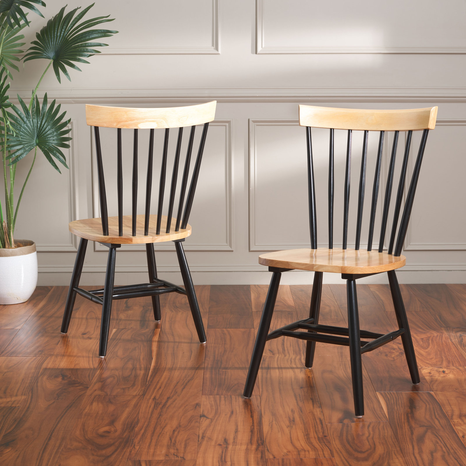 Matanna Oak Dining Chair, Natural/Black