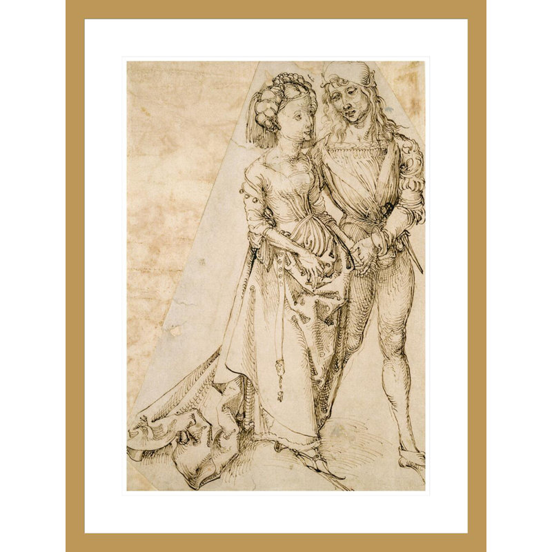 Lovers (plume et encre sur papier), H 29,5 po x l 22,49 po