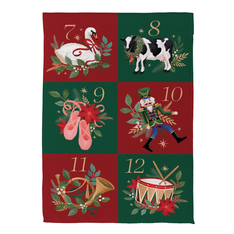 Drapeau de maison en suède 12 jours de Noël