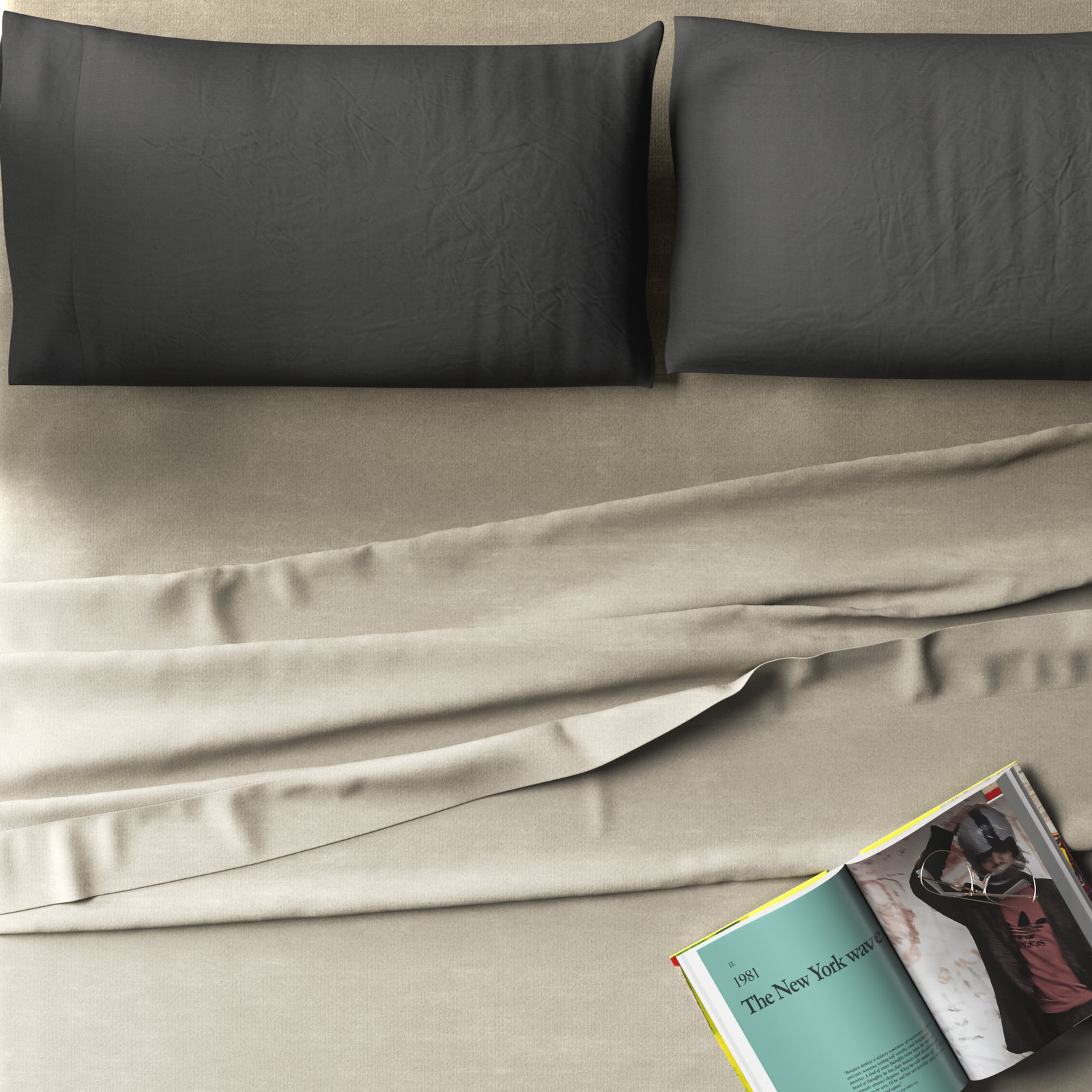 Frazier Linen Pillowcase, Slate Gray