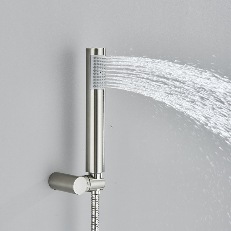 Robinet de douche avec valve brute, Nickel brossé