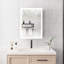 Armoire de salle de bain avec miroir - 2820 pouces avec lumières, gradateur, affichage de l'heure et de la température, montage en surface, miroir à luminosité réglable, apparence élégante
