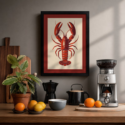 Crimson Lobster Botanical - Print
