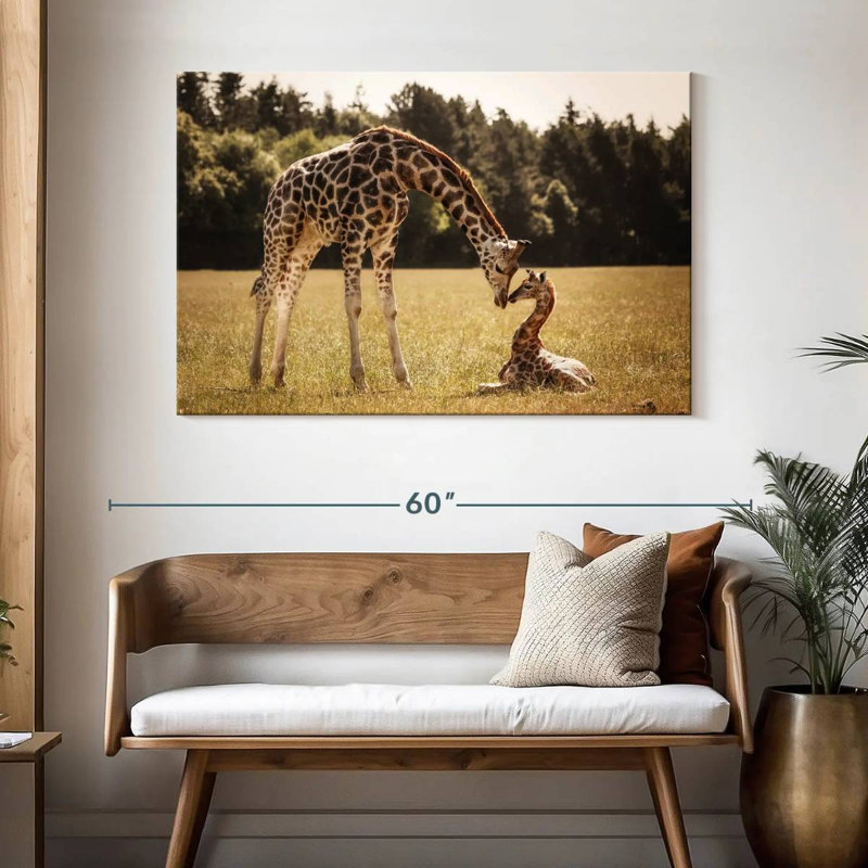Brampt Loving Giraffes, 32" H x 48" W