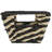  Small Striped Woven Basket In Black-20869742-20869737