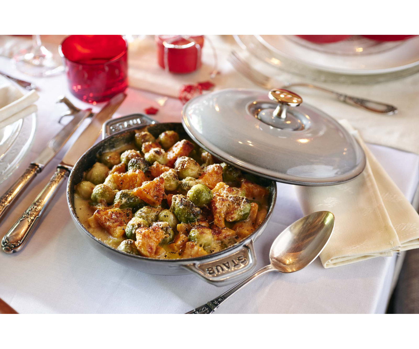 Staub Ceramics 7.9-inch Round Covered Baking Dish, Graphite Gray