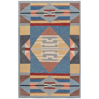 Modern One-of-a-Kind 6'6" X 10'1" New Age Wool Area Rug in