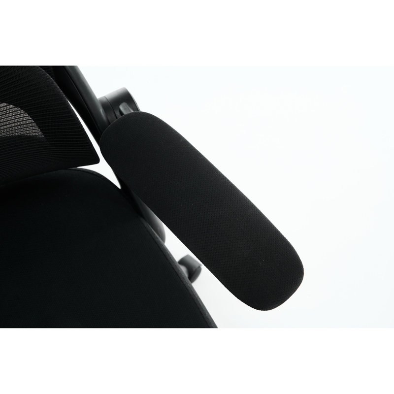 Fauteuil de bureau ergonomique avec soutien lombaire 3D, haut et bas, filet réglable et respirant, bureau noir et lombaire, filet, fonction d'inclinaison