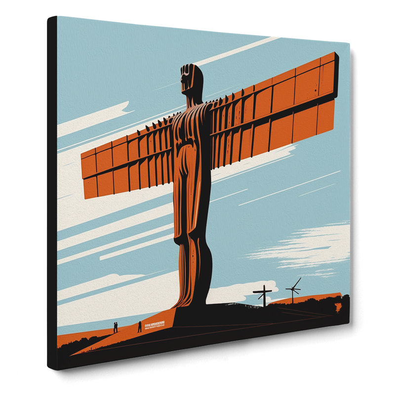 Angel Of The North Mid-Century - Print, 50cm H x 50cm W x 3cm D