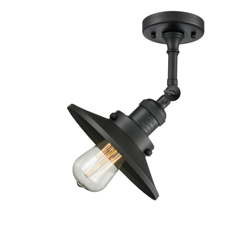 Clintonpark Dimmable Bath Sconce, Matte Black, 6 Watt Vinage LED Bulb, Matte Black