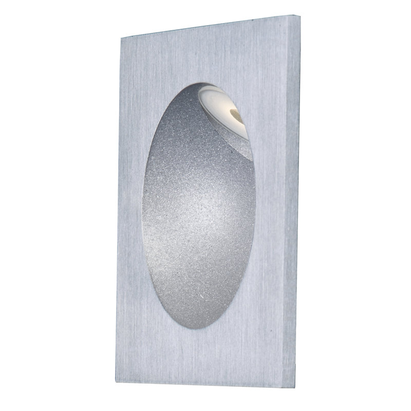 Azral Low Voltage Integrated LED Metal Deck Light, Satin Aluminum