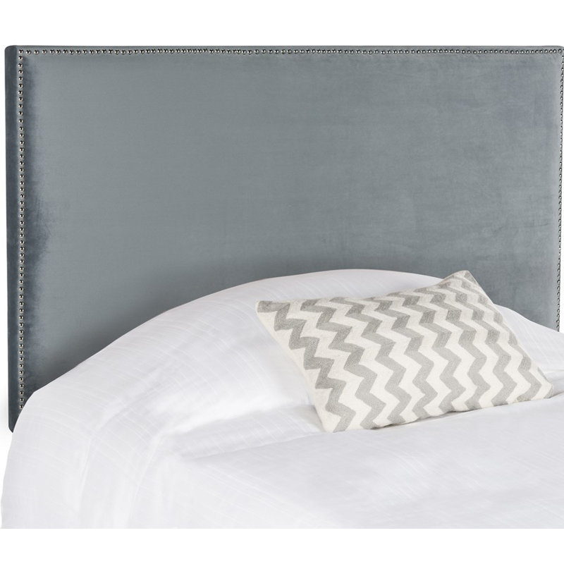 Tête de lit tapissier Farringdon, Grand, Bleu Wedgwood, Coton