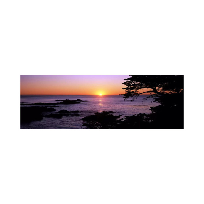 Sunset Over The Sea, Point Lobos State Reserve, Carmel, Monterey County, California, USA by Panoramic Images - Wrapped Canvas Print