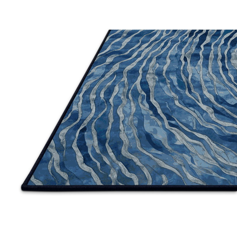Tapis gris soyeux et moelleux, Carré 4 pi