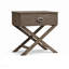 Table de chevet grise