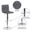 Tabouret de bar à hauteur ajustable Niven-45046387
