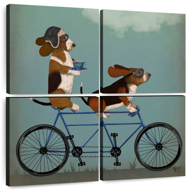 Tandem Bramet Basset Hound, H 18 po x l 18 po