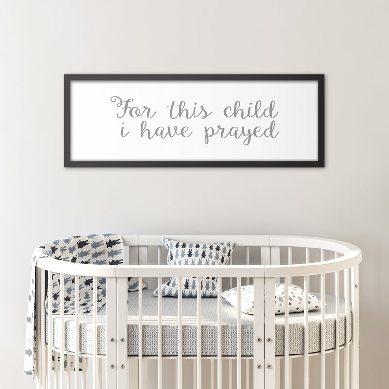 Décoration murale Bruning for This Child I Have Pray Kids, Gris, Toile tendue, H 12 po x l 36 po x P 1,25 po