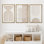 "Mid-Century Modern Boho" Duotone Beige Abstract Lines