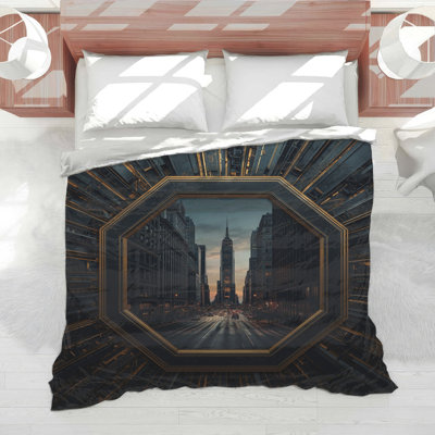 City Skyline Skyscraper Comforter