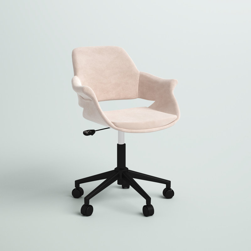Nyssa Velvet Task Chair, Champagne