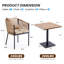 Chaises de patio confortables en rotin, structure en métal, ensemble de jardin