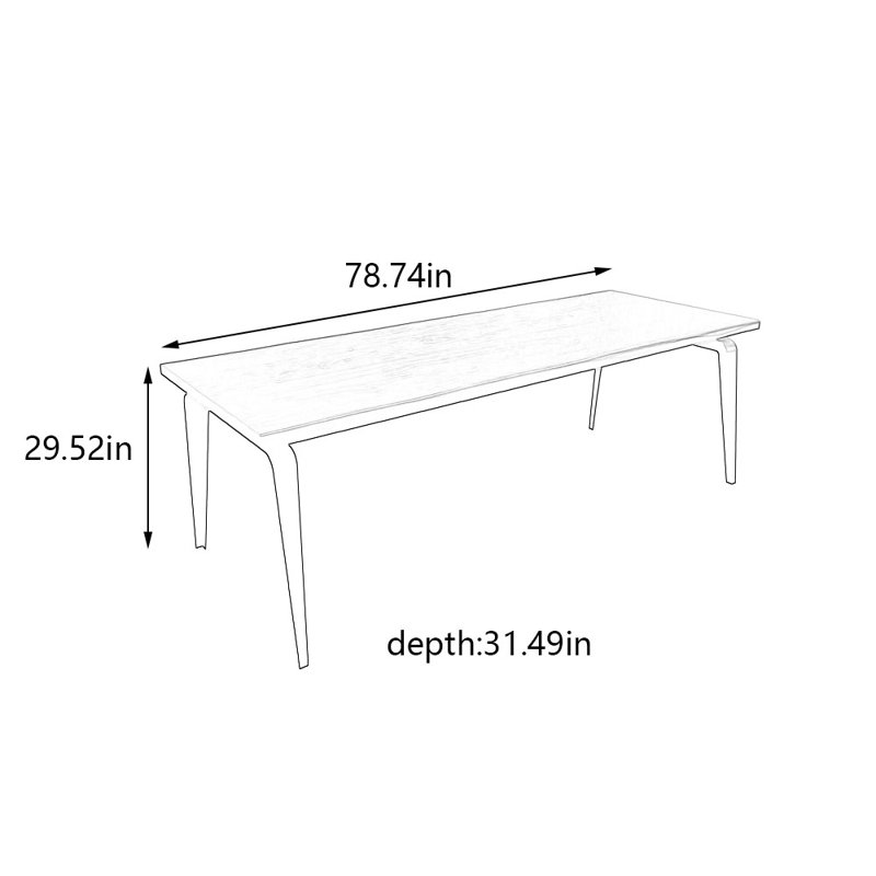 HomeLuxea Nordic light luxury simple solid wood dining table - Wayfair ...