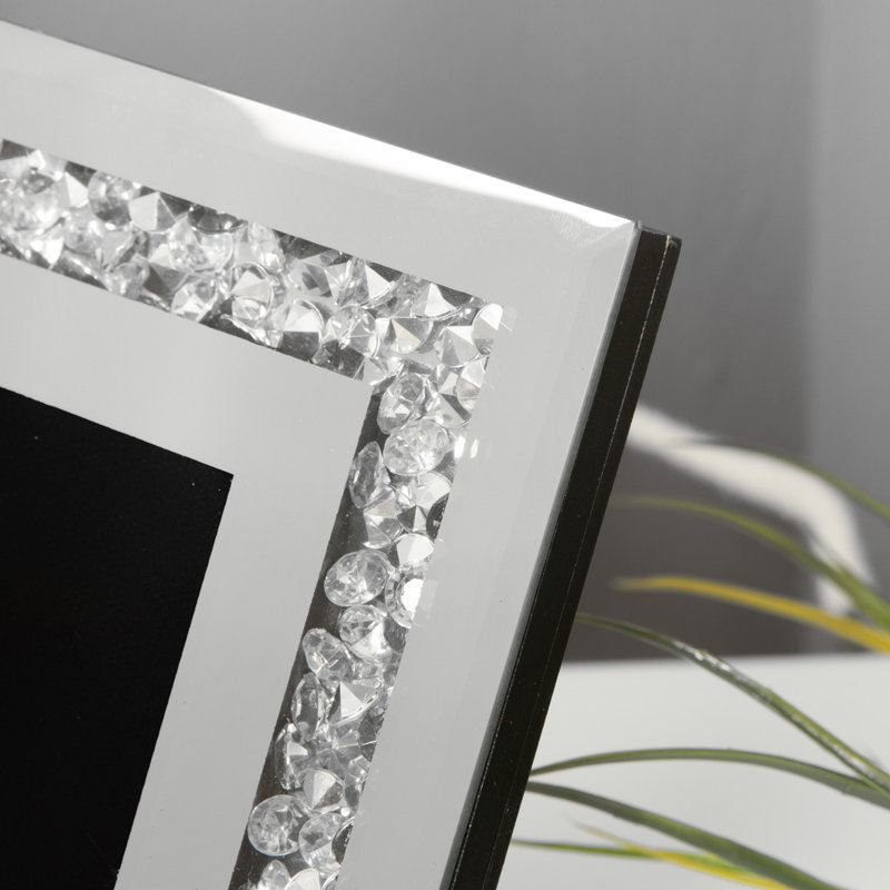 Glass Silver Plated Picture Frame with Mat