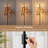 65" Rattan Tree Floor Lamp with Dimmer Switch and 3 Bulbs Included