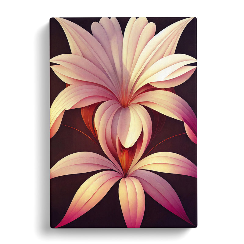 Striking Flowers - Wrapped Canvas Print, 50cm H x 35cm W x 3cm D