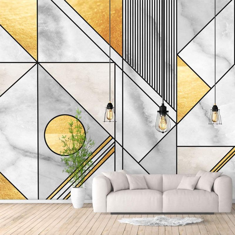 Geometric Peel & Stick Geometric Border, 100" L x 144" W